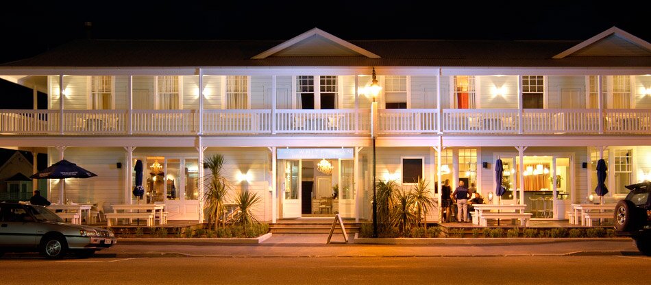 The White Swan at night